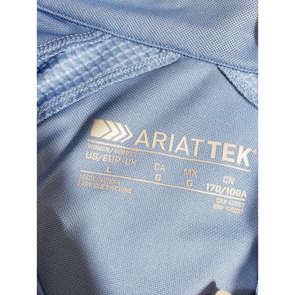 Ariat Tek Sweatshirt Size Large Womens Blue Performance Athletic Ladies Logo - Picture 3 of 8